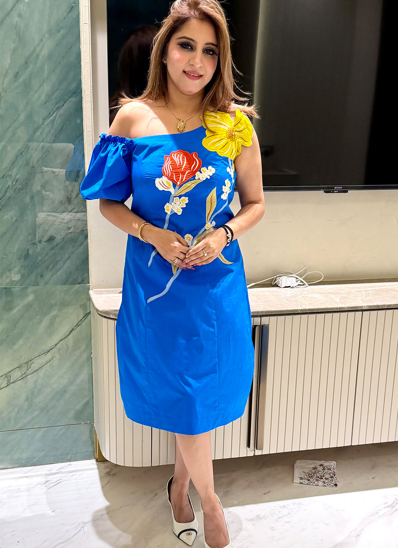 3D Floral Applique Dress