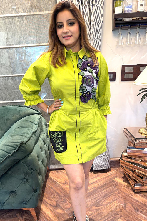 "Boss" Statement Poplin Dress
