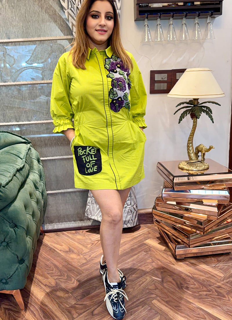 "Boss" Statement Poplin Dress