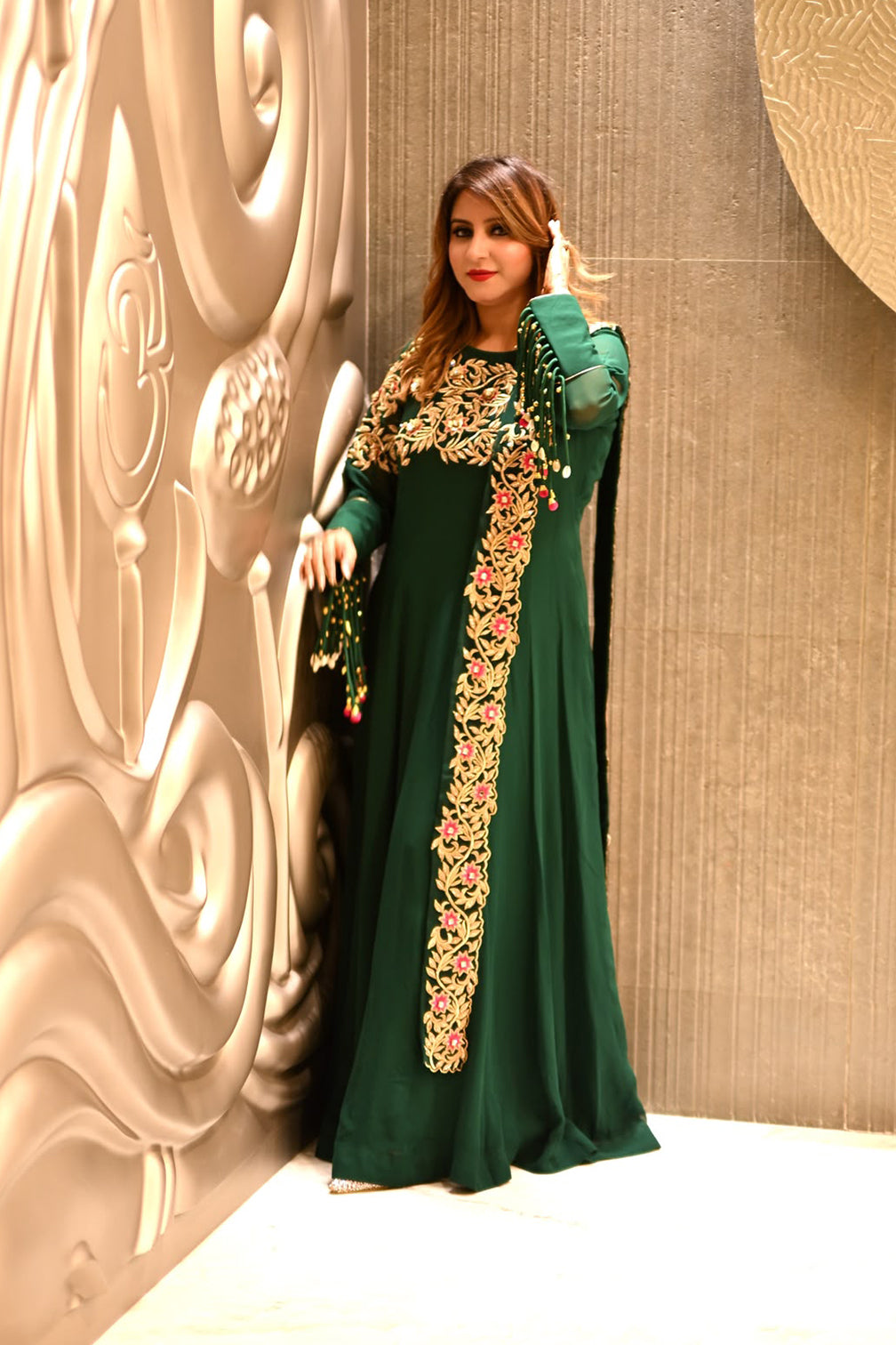 Emerald Green Pure Georgette Suit
