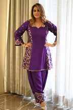 Regal Purple Banarasi & Fine Silk Suit