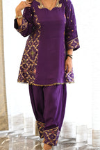 Regal Purple Banarasi & Fine Silk Suit