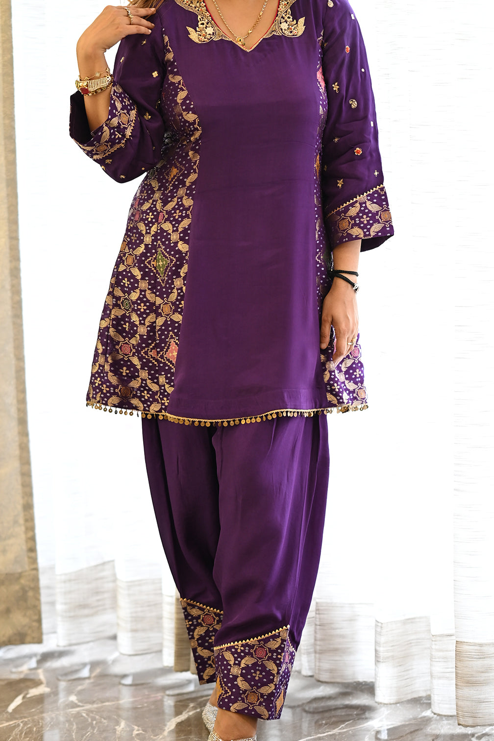 Regal Purple Banarasi & Fine Silk Suit