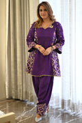 Regal Purple Banarasi & Fine Silk Suit