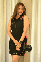 Sporty Zip Mini Dress