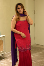 Vibrant Crepe Sharara Suit